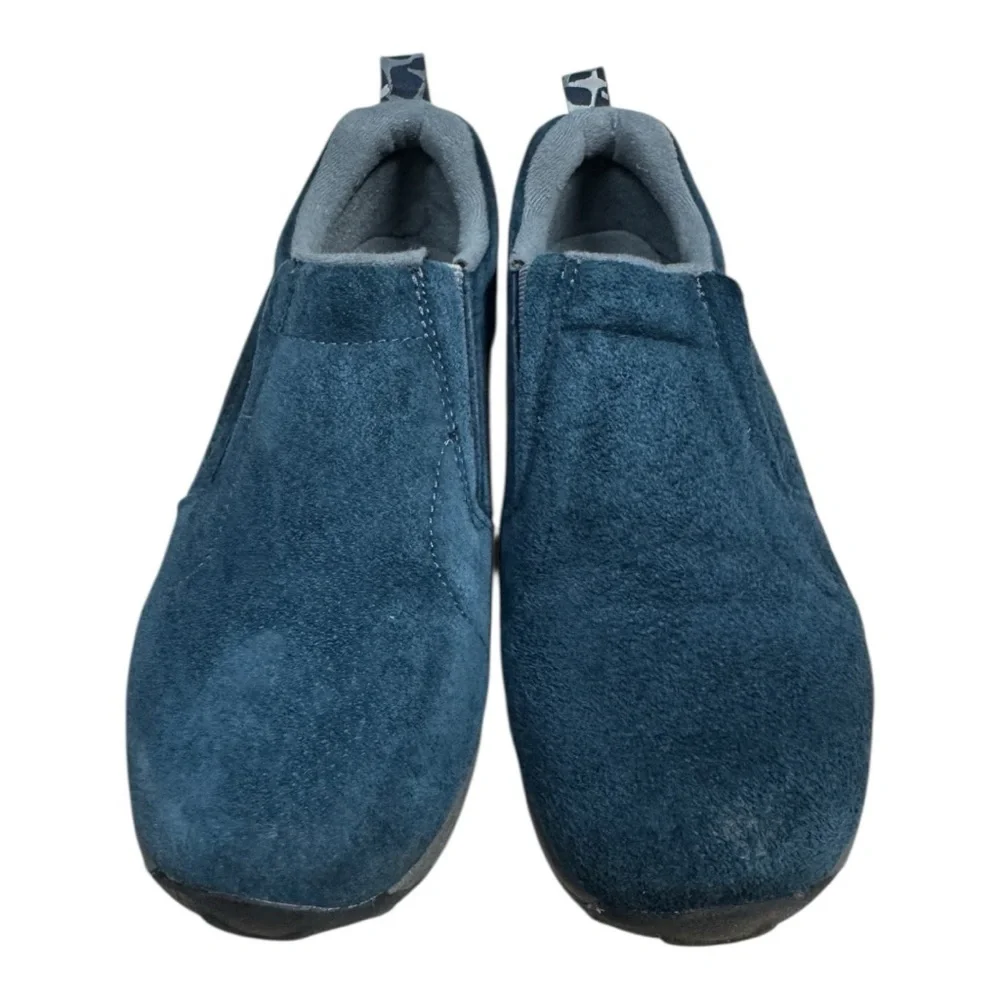 Merrell Jungle Moc Kids Blue Suede Slip On Comfort Outdoor Shoes Size 3 Leather
